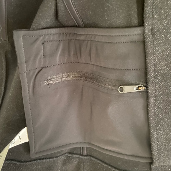 Athleta Venice Textured Heathered Dark Gray Snap Button Jacket Blazer - Picture 3 of 6